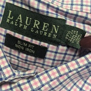 Ralph Lauren Pink and Blue Plaid Button Up Shirt - Slim Fit